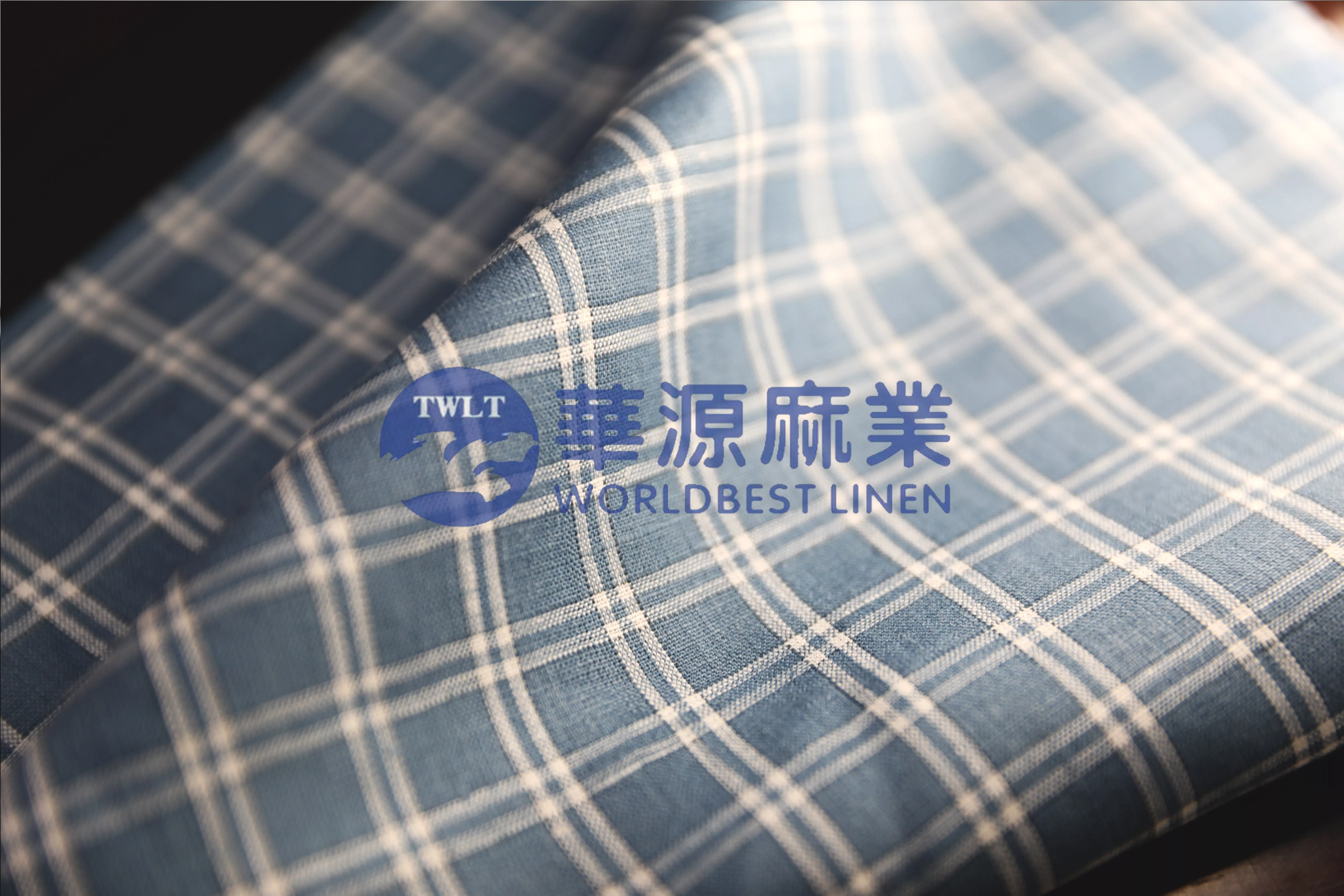 纯亚麻色织方格布