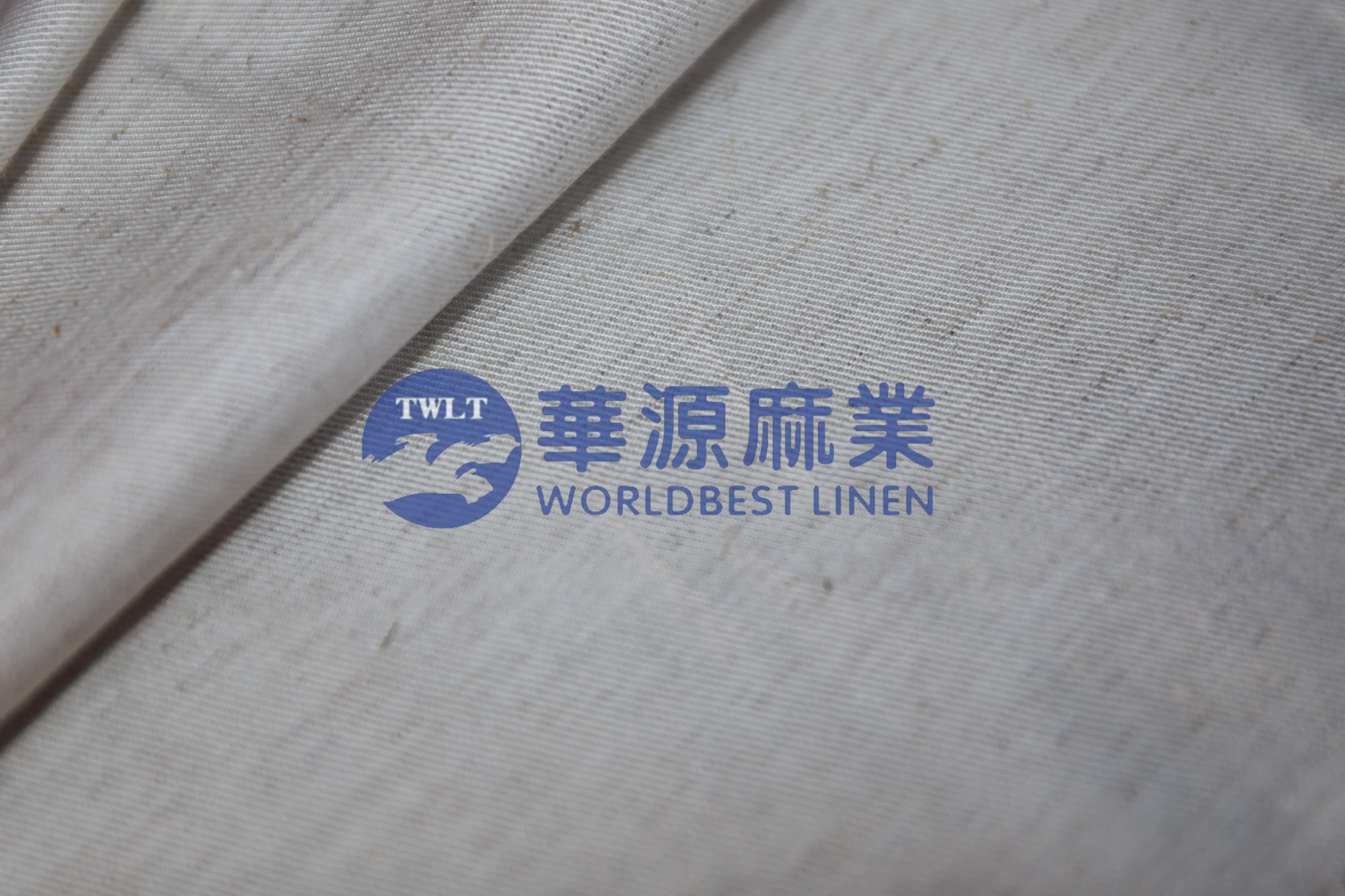 粘麻交织斜纹染色布