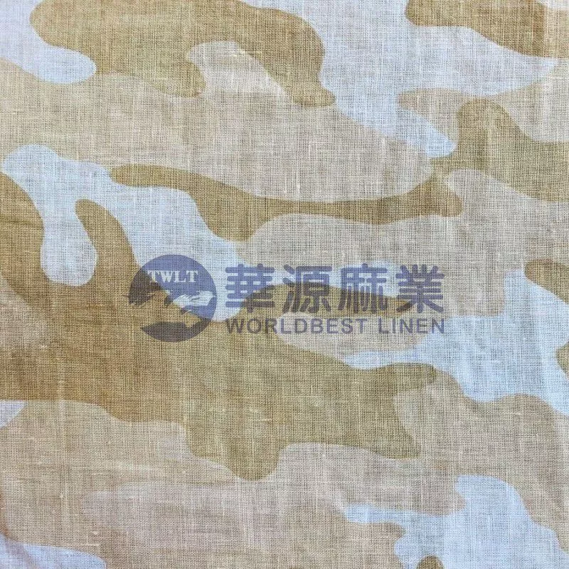 纯亚麻印花布