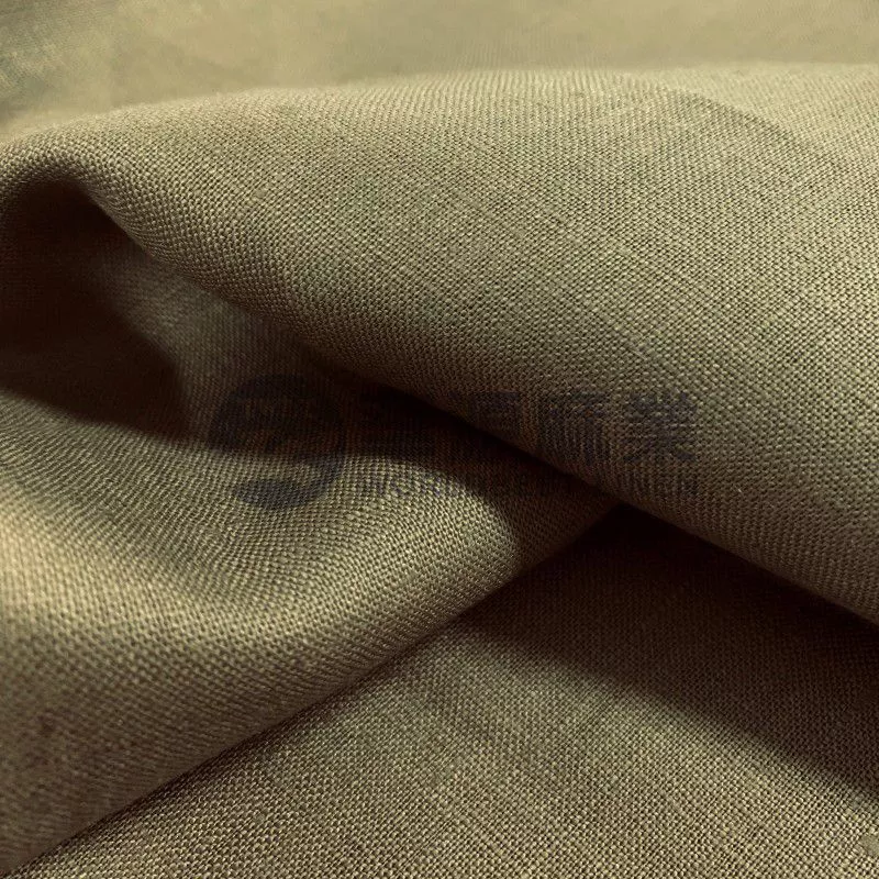 纯亚麻染色布