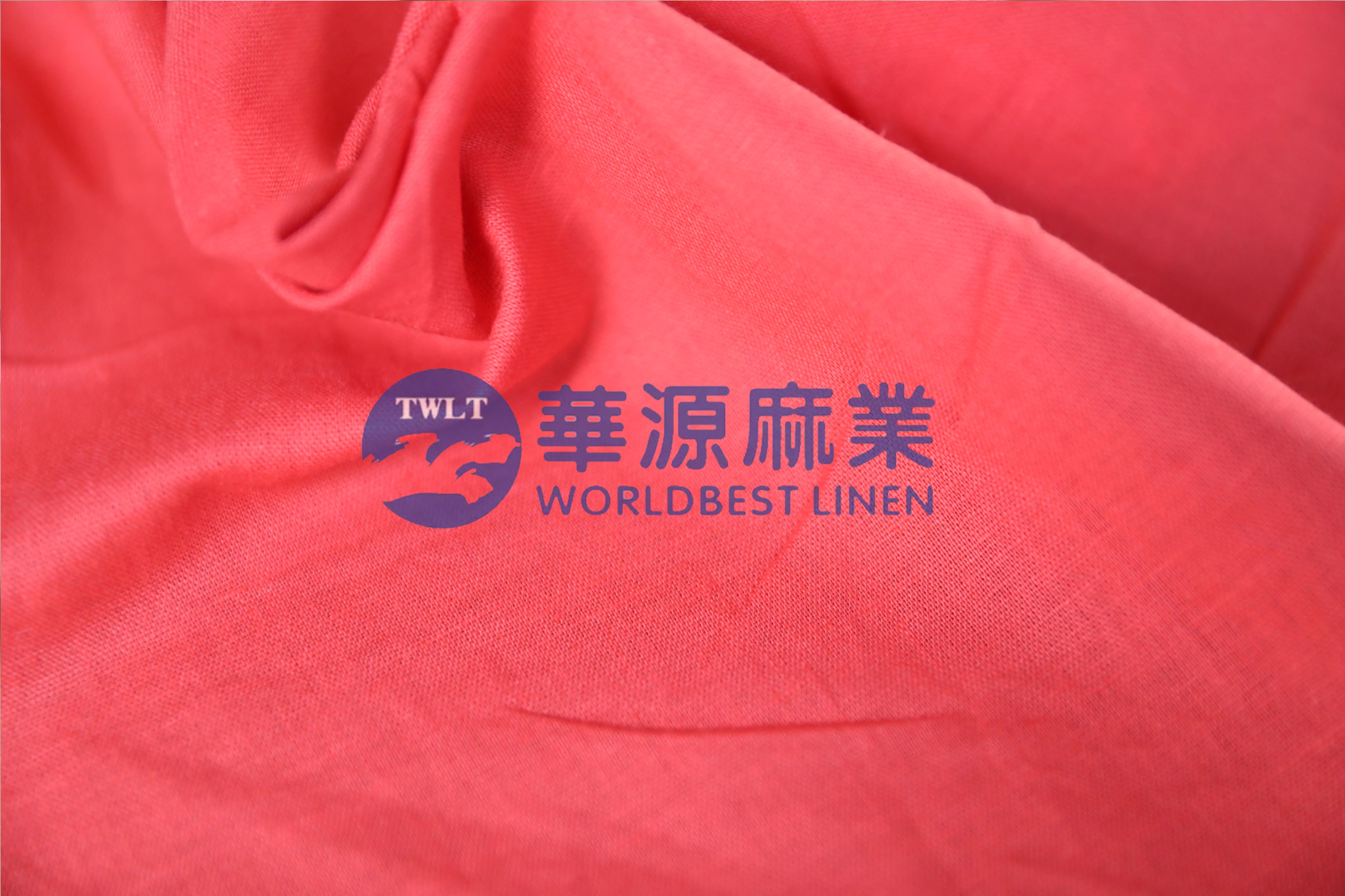 棉麻交织染色布