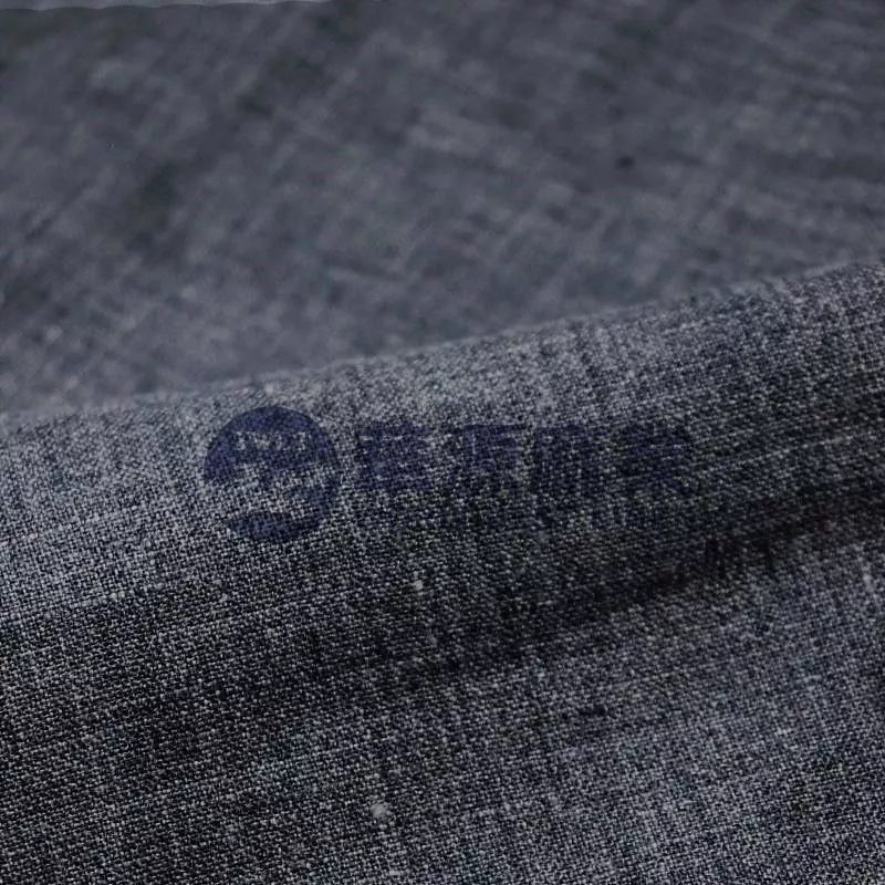 纯亚麻色织布