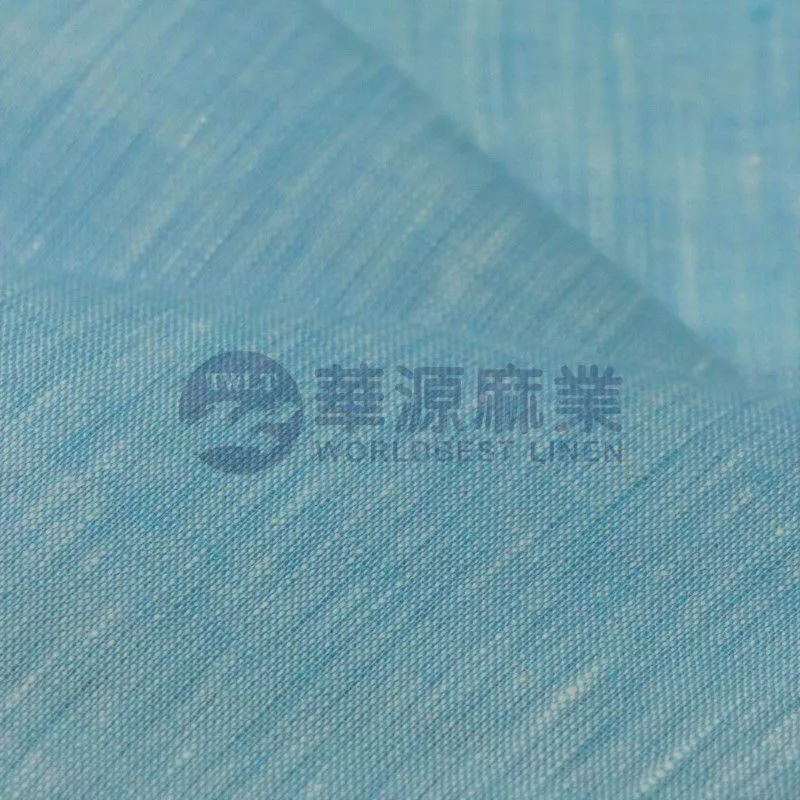 纯亚麻色织布