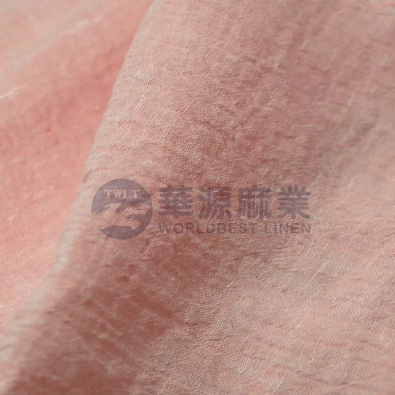 纯亚麻色织布