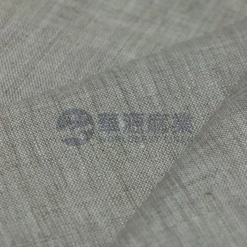 纯亚麻色织布