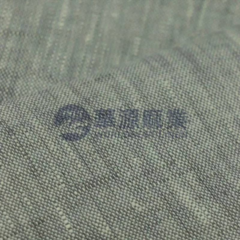 纯亚麻色织布