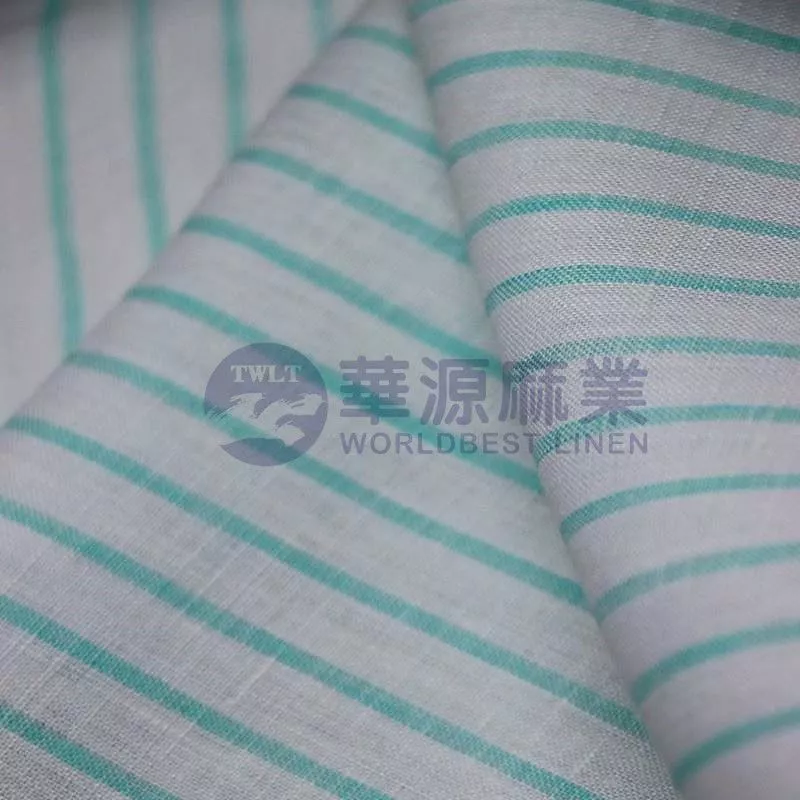 纯亚麻色织布