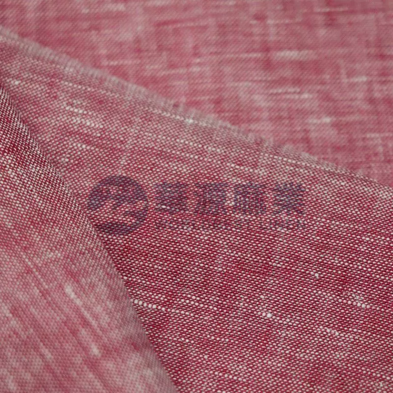 纯亚麻色织布