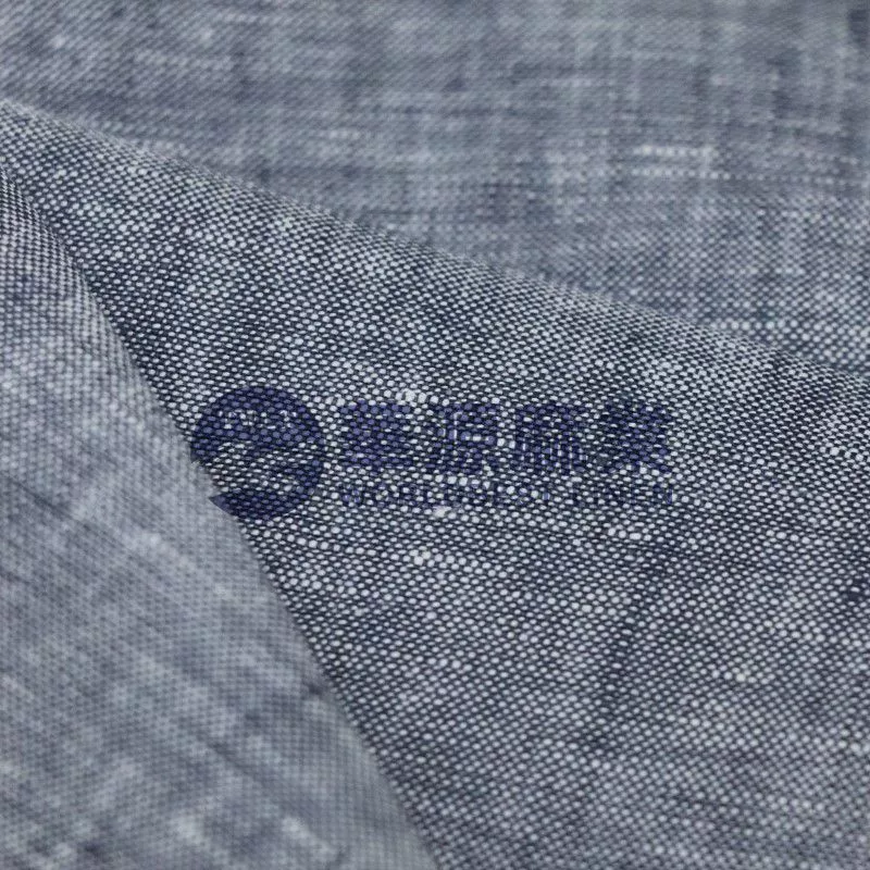 纯亚麻色织布