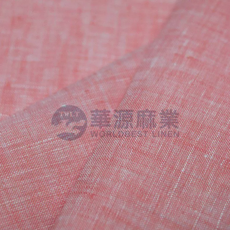 纯亚麻色织布
