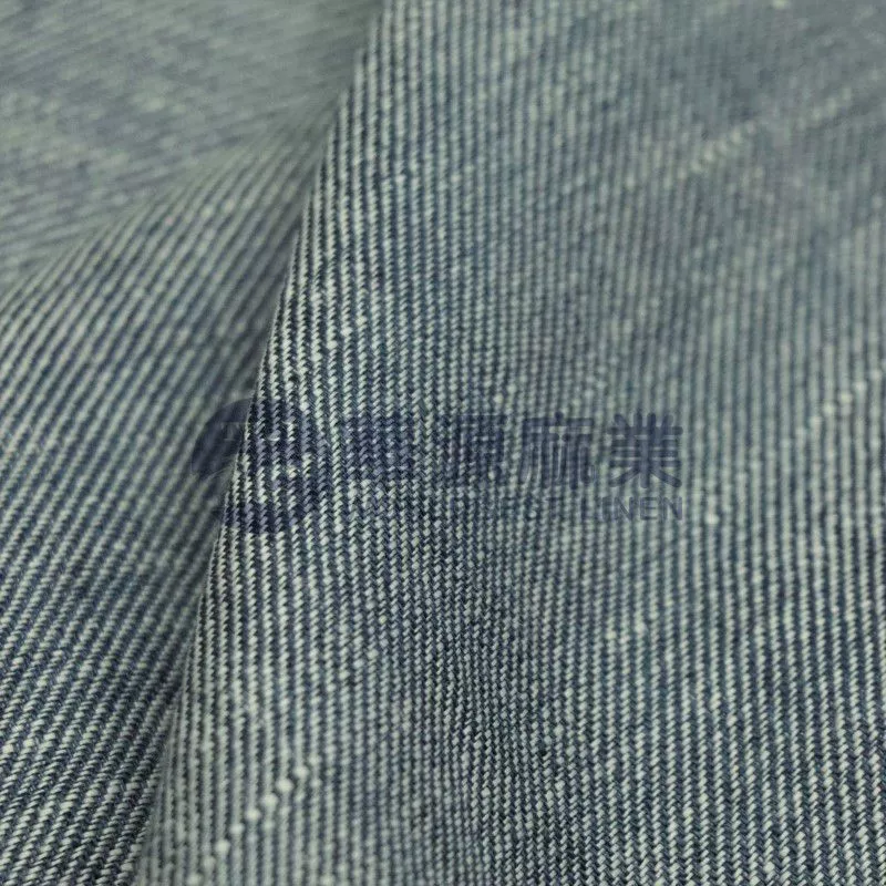 纯亚麻色织布