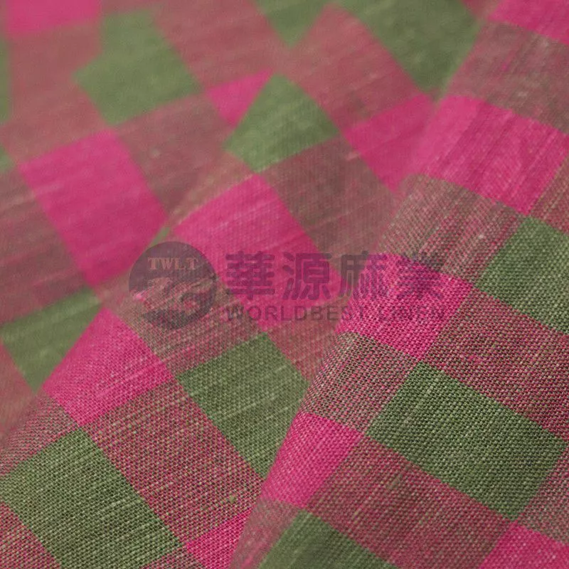 棉亚麻交织色织布