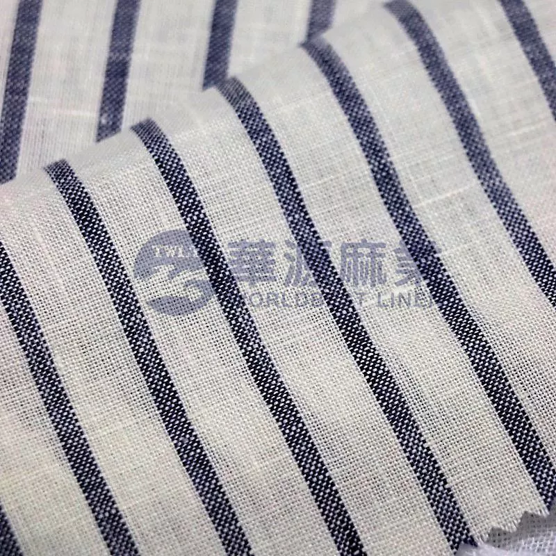 纯亚麻色织布