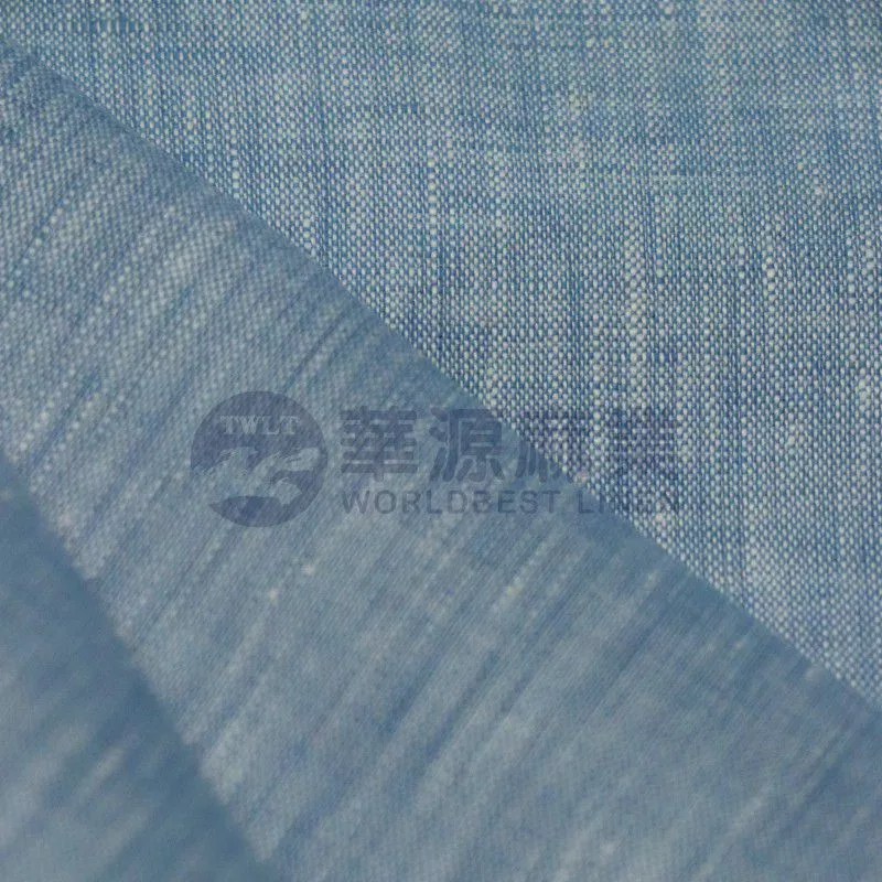 纯亚麻色织布