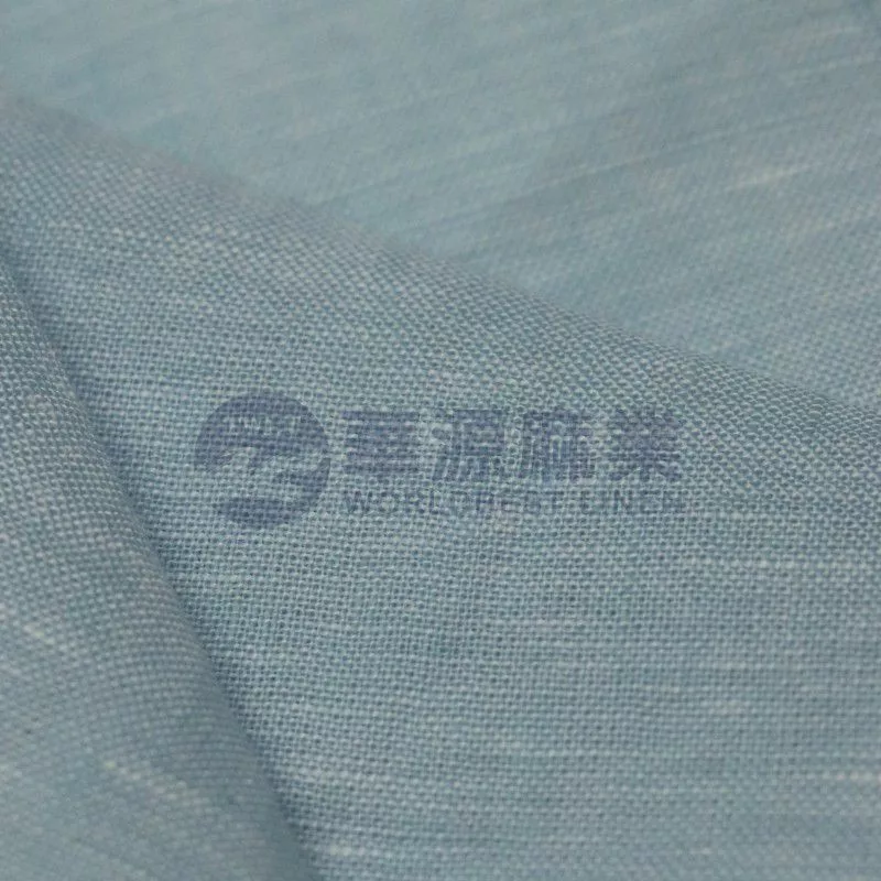 纯亚麻色织布